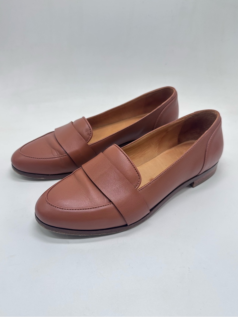 Sézane | Michel Loafers in Honey Brown Leather